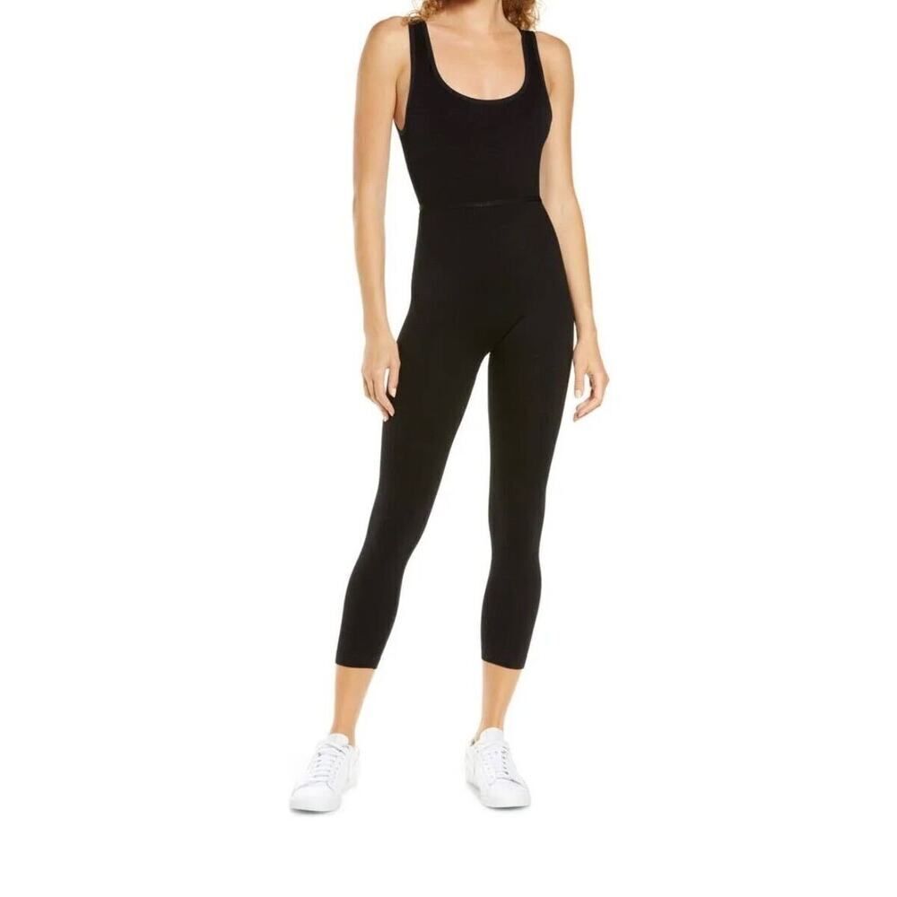 We Wore What Black Ribbed Jumpsuit‎ Medium